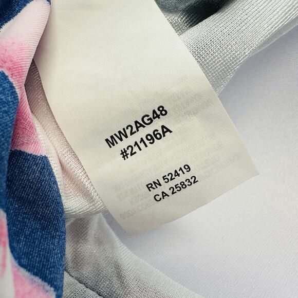 New Maxine of Hollywood Floral High Neck Double Ruffle Tankini Swim Top Size 16W - Picture 12 of 12